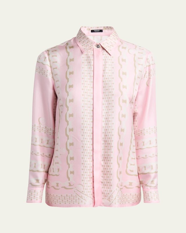 Treasure Foulard Silk Twill Formal Shirt